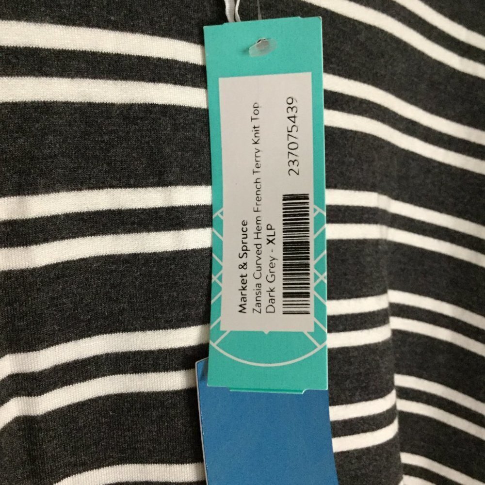 Market & Spruce Zansia Curved Hem French Terry Knit Top for Stitch Fix - Picture 7 of 7